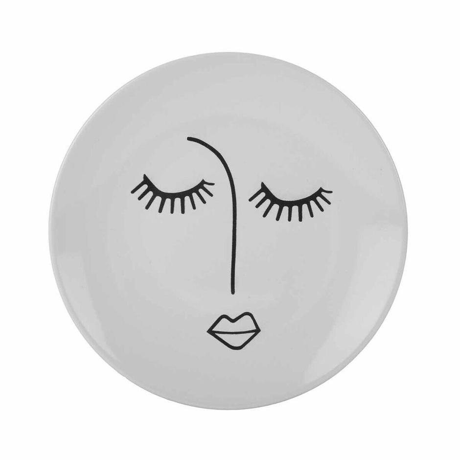  Face Stoneware Pasta Tabağı 6'lı Beyaz (21 cm)