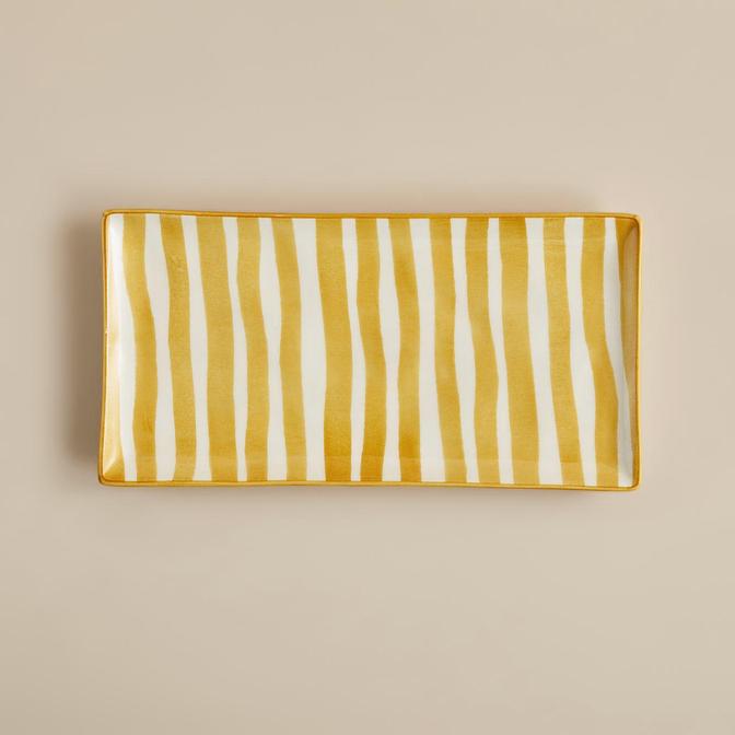 Natura Seramik Sunum Tabağı Sarı (29x15 cm)