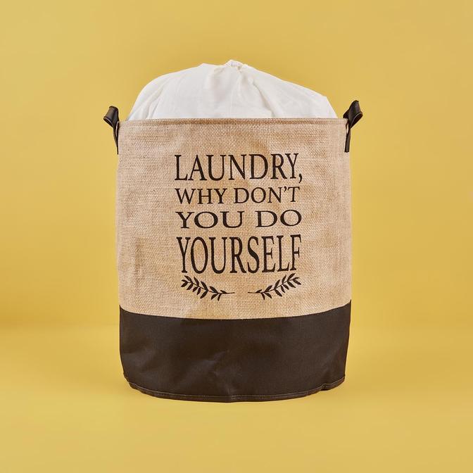 Laundry Su Geçirmez Tabanlı Çamaşır Sepeti Jüt (36x40 cm)