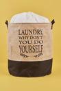  Laundry Su Geçirmez Tabanlı Çamaşır Sepeti Jüt (36x40 cm)
