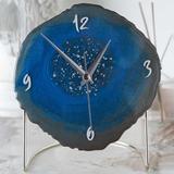 Diverso Sessiz Mekanizmalı Dekoratif Masa Saati Mavi (18x23 cm)