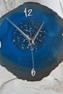  Diverso Sessiz Mekanizmalı Dekoratif Masa Saati Mavi (18x23 cm)