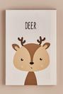  Deer Kanvas Tablo Beyaz (21x30 cm)