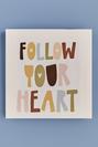  Follow Your Heart Kanvas Tablo Beyaz (20x20 cm)