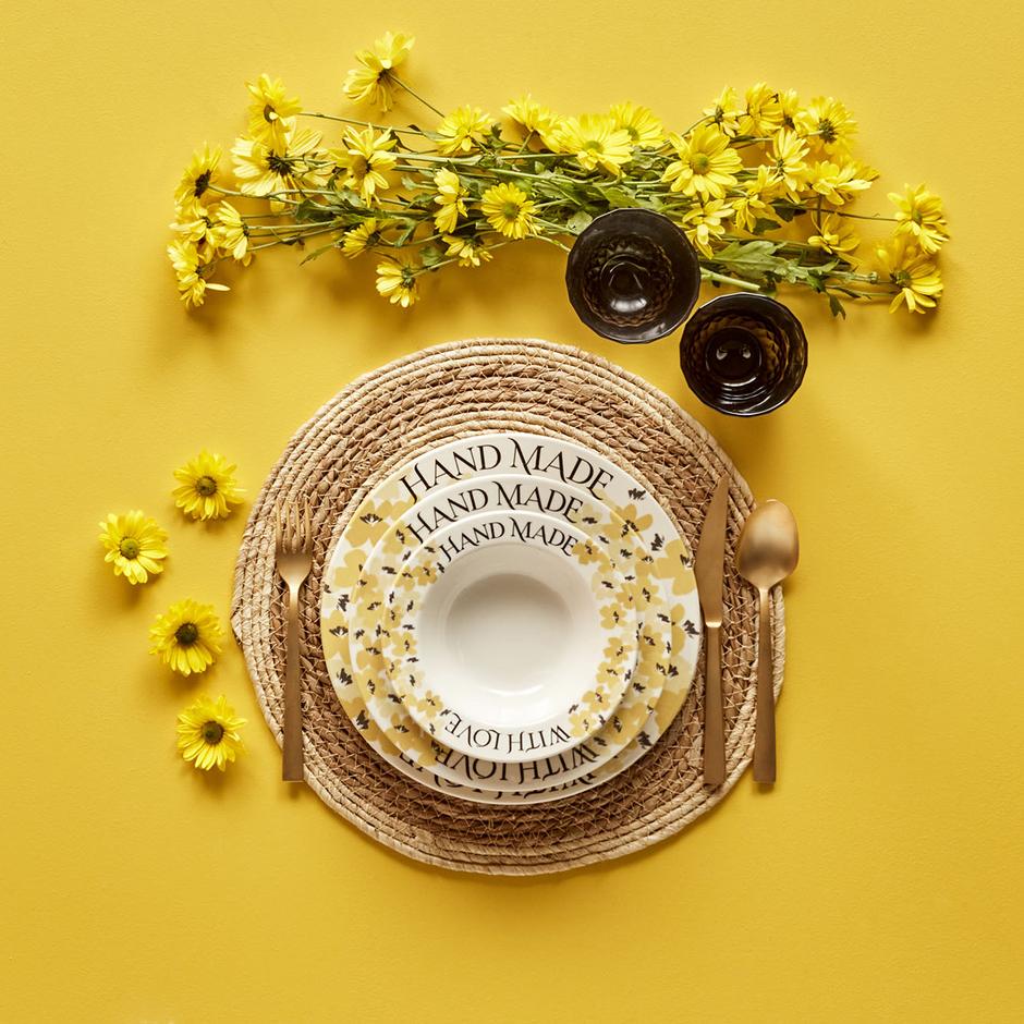  Isadora Stoneware Yemek Tabağı Sarı (22 cm)
