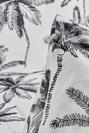  %100 Pamuk Ranforce Palm King Size Nevresim Seti Siyah (240x220 cm)
