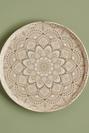  Mandala Porselen Servis Tabağı 6'lı Bej (25 cm)