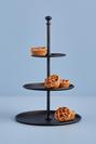 Laye Pasta&Kek Standı Siyah (28x18 cm)