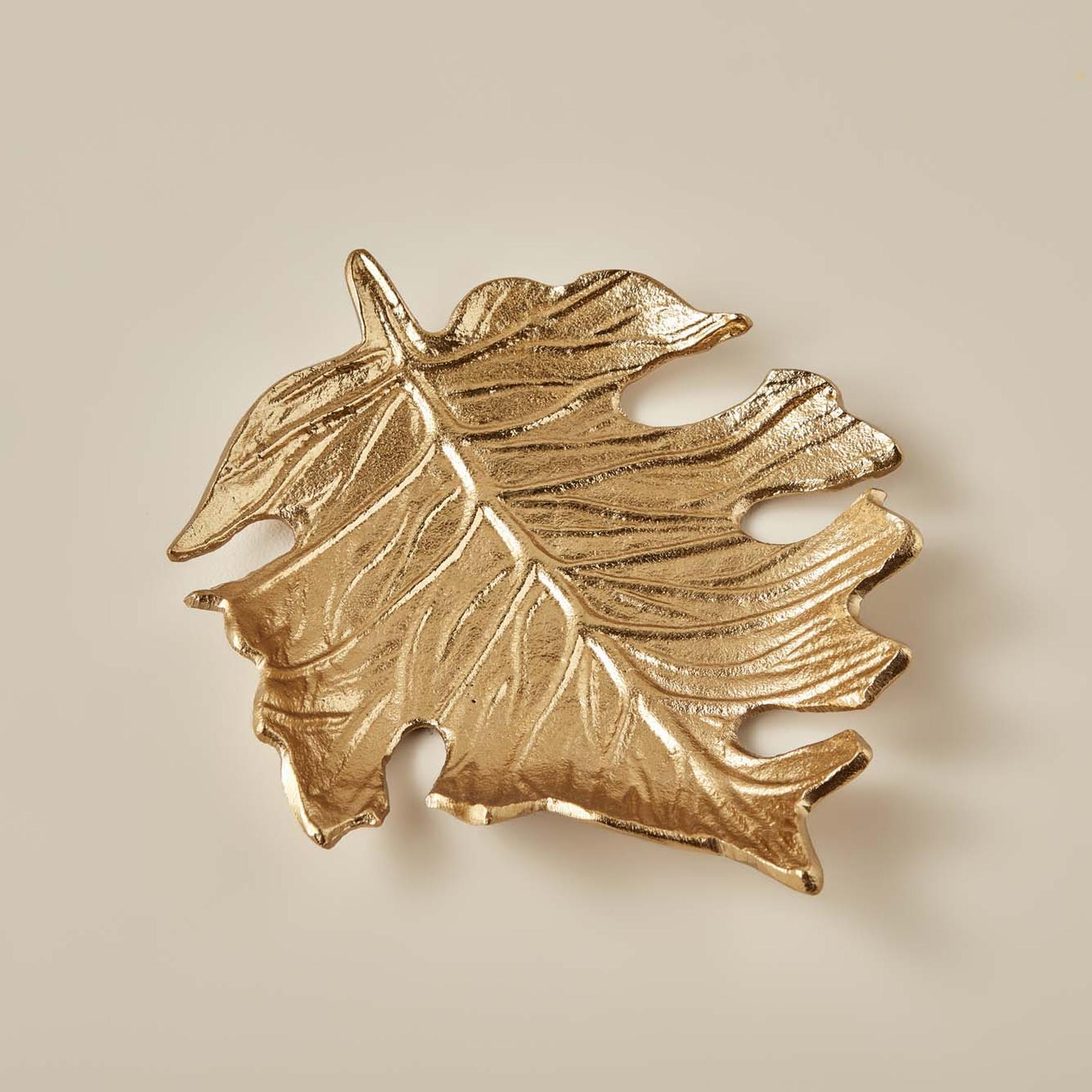 Leaf Dekoratif Tabak Gold (24x21x5 cm)