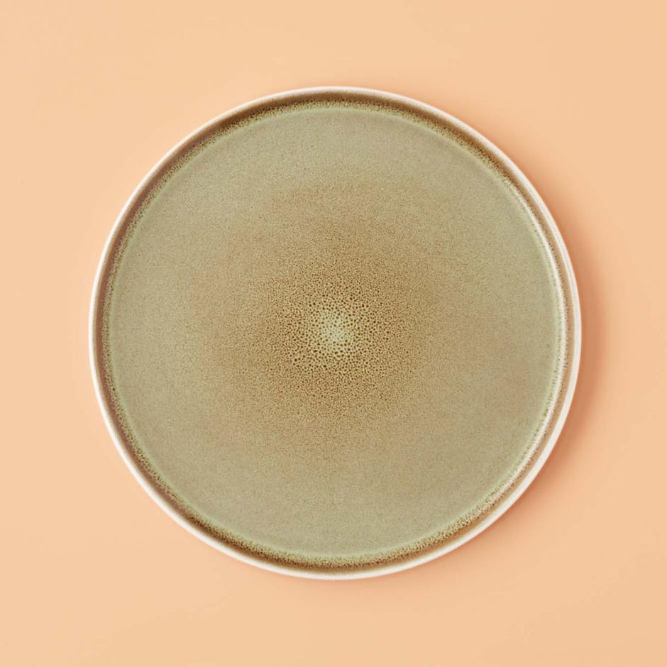  Glaze Stoneware Servis Tabağı Yeşil (27 cm)
