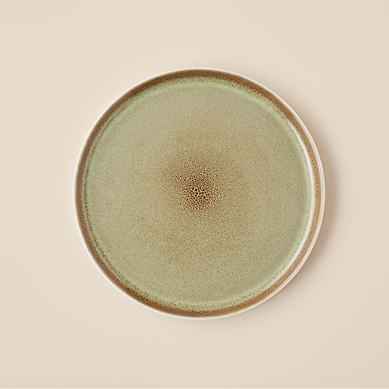 Glaze Stoneware Pasta Tabağı Yeşil (21 cm)