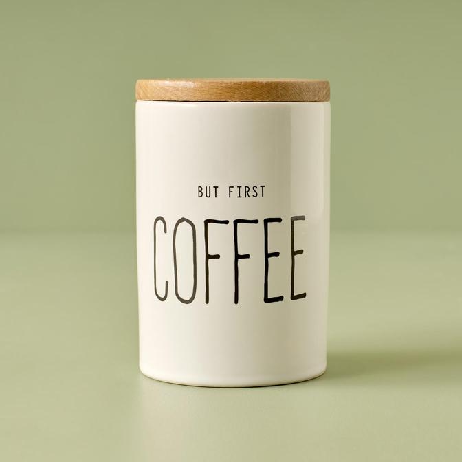 Coffee Stoneware Saklama Kabı Beyaz (14,5x9,5 cm)